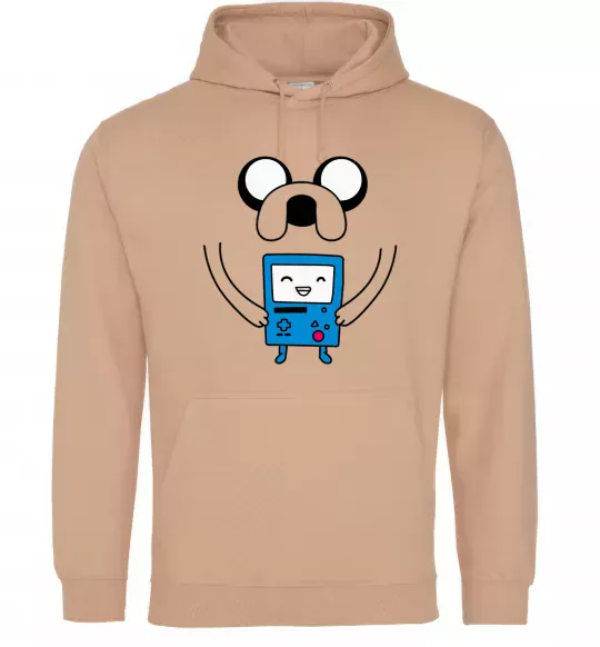 Чоловіча толстовка (худі) Джейк и калькулятор Пісочний фото