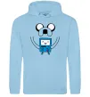 Мужская толстовка (худи) Джейк и калькулятор Голубой фото