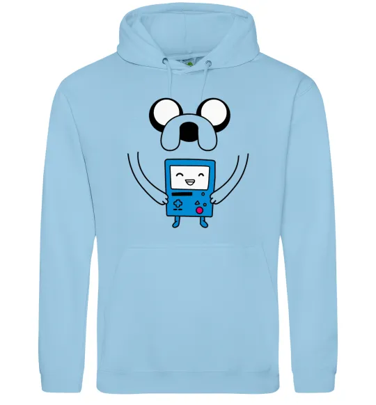 Жіноча толстовка (худі) Джейк и калькулятор Блакитний фото