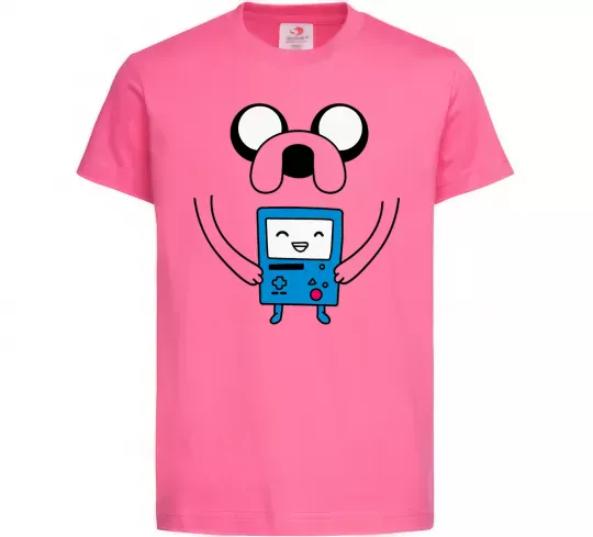 Дитяча футболка Джейк и калькулятор Яскраво-рожевий фото