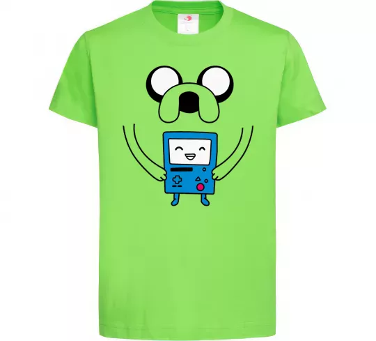 Дитяча футболка Джейк и калькулятор Лаймовий фото