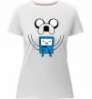 Жіноча преміум футболка Джейк и калькулятор Білий фото