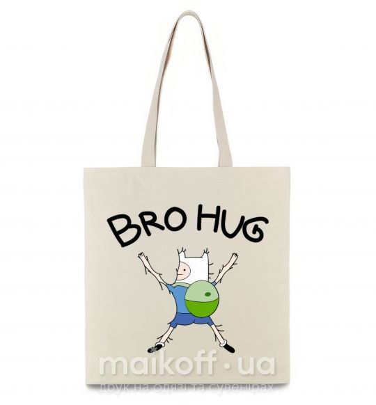 Эко-сумка Bro hug Бежевый фото
