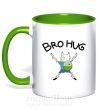 Чашка з кольоровою ручкою Bro hug Зелений фото