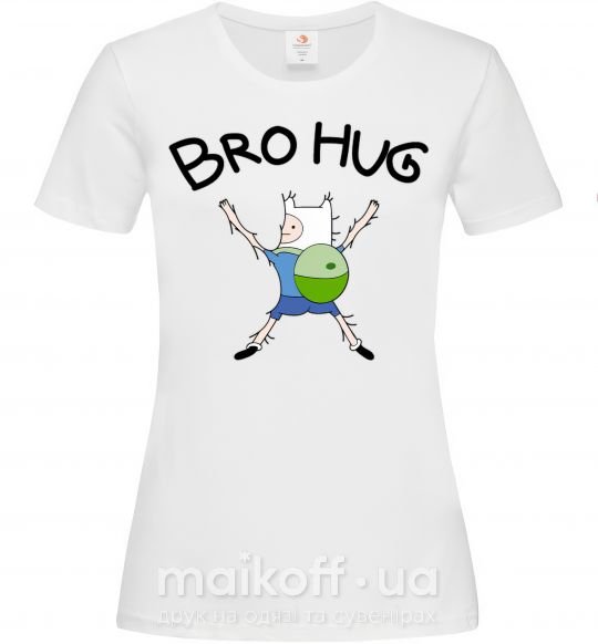 Жіноча футболка Bro hug Білий фото