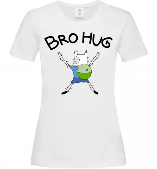 Жіноча футболка Bro hug Білий фото