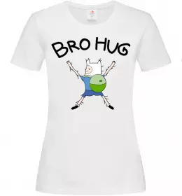 Женская футболка Bro hug Белый фото