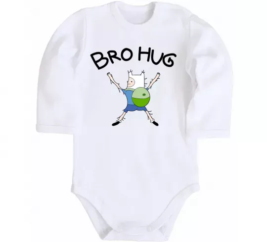 Дитячий бодік Bro hug Білий фото