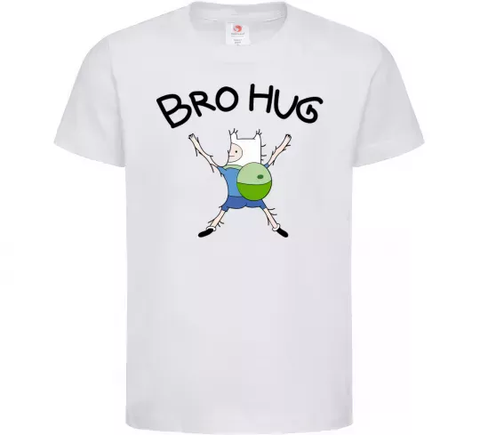 Дитяча футболка Bro hug Білий фото