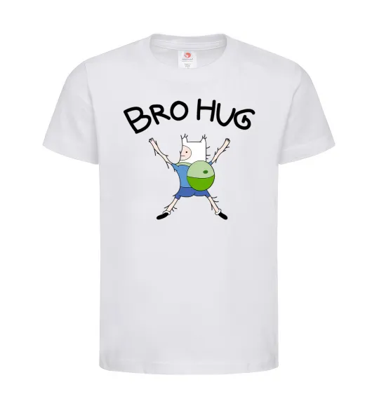 Дитяча футболка Bro hug Білий фото