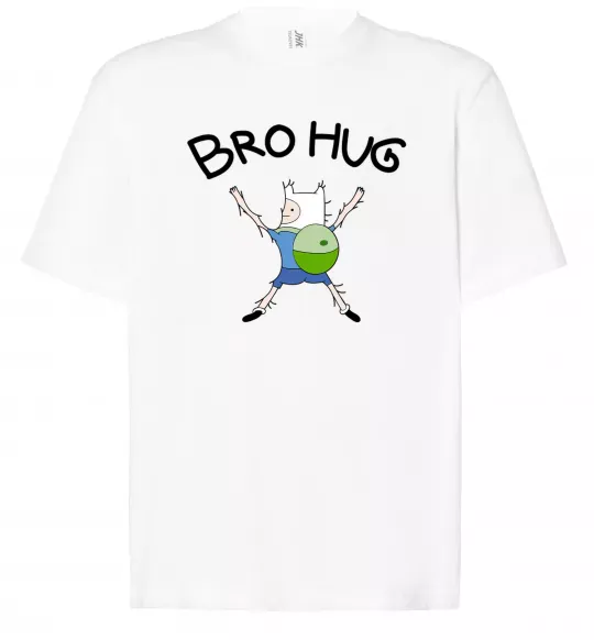Футболка Оверсайз Bro hug Білий фото