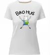 Жіноча преміум футболка Bro hug Білий фото
