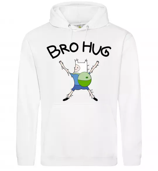 Чоловіча толстовка (худі) Bro hug Білий фото