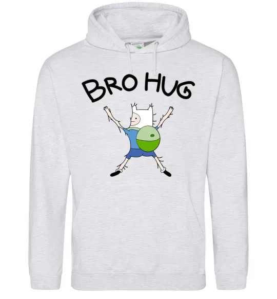 Жіноча толстовка (худі) Bro hug Сірий меланж фото