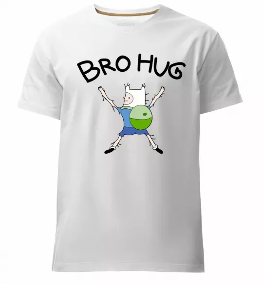 Чоловіча преміум футболка Bro hug Білий фото