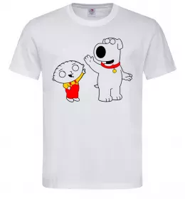 Мужская футболка Family Guy Stewie and Brian Белый фото