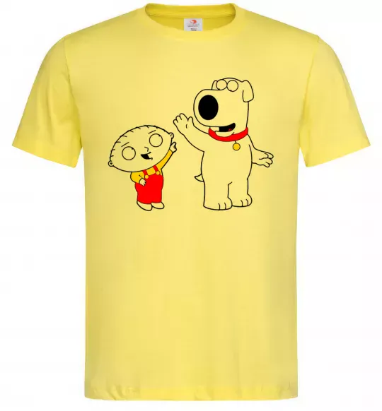 Чоловіча футболка Family Guy Stewie and Brian Лимонний фото