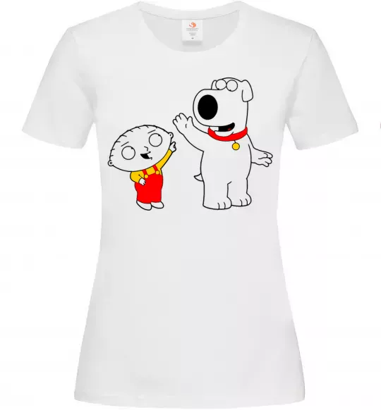 Жіноча футболка Family Guy Stewie and Brian Білий фото
