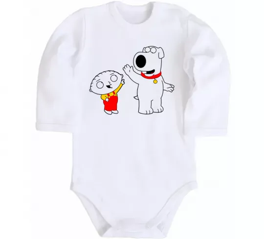 Детский боди Family Guy Stewie and Brian Белый фото