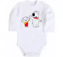 Детский боди Family Guy Stewie and Brian Белый фото