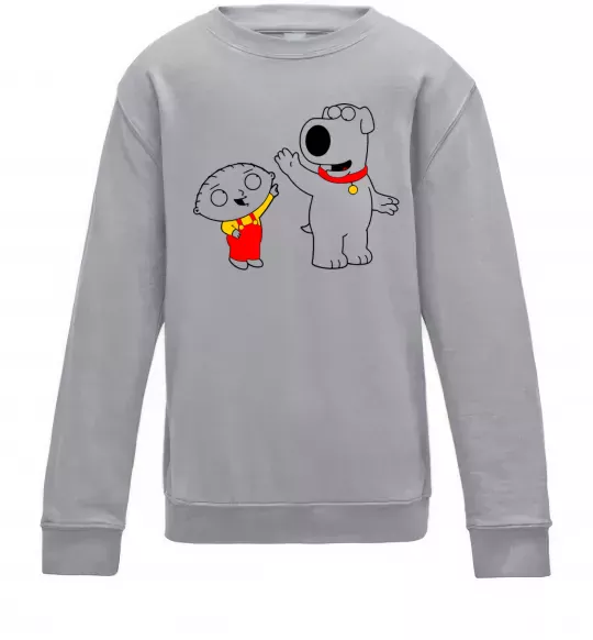 Дитячий світшот Family Guy Stewie and Brian Сірий меланж фото