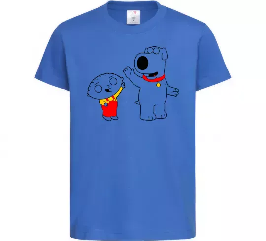 Детская футболка Family Guy Stewie and Brian Ярко-синий фото