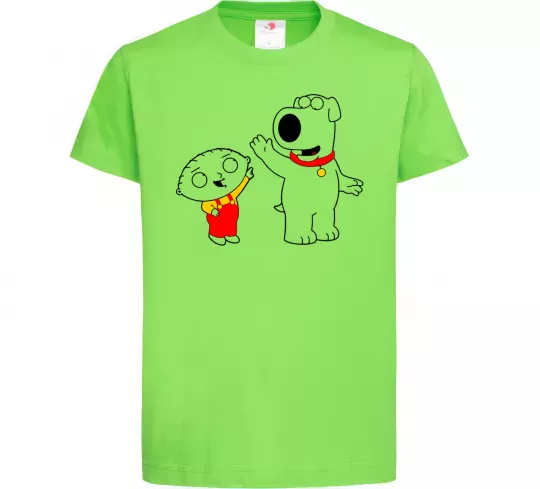 Детская футболка Family Guy Stewie and Brian Лаймовый фото