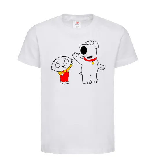 Дитяча футболка Family Guy Stewie and Brian Білий фото