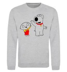 Свитшот Family Guy Stewie and Brian Серый меланж фото
