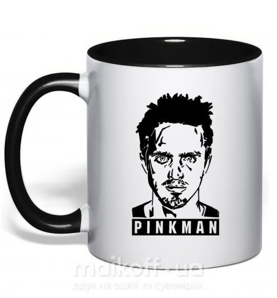 Чашка с цветной ручкой Pinkman Черный фото