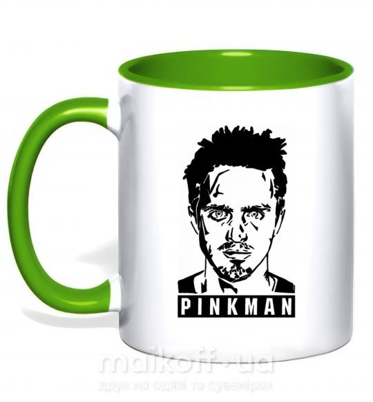 Чашка с цветной ручкой Pinkman Зеленый фото