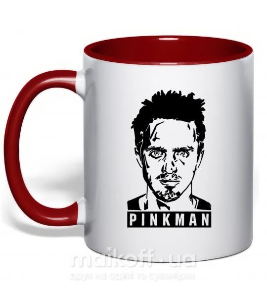 Чашка с цветной ручкой Pinkman Красный фото