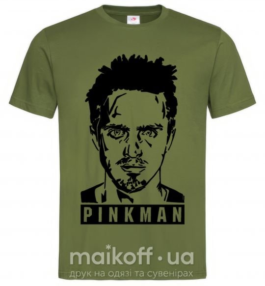 Чоловіча футболка Pinkman Оливковий фото