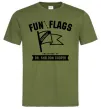 Чоловіча футболка Fun with flags Оливковий фото