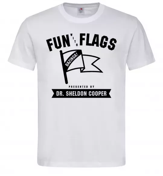 Чоловіча футболка Fun with flags Білий фото