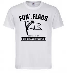 Мужская футболка Fun with flags Белый фото