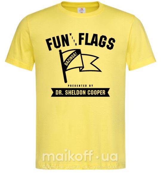 Мужская футболка Fun with flags Лимонный фото