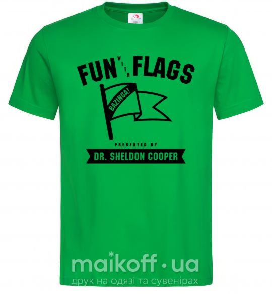 Мужская футболка Fun with flags Зеленый фото