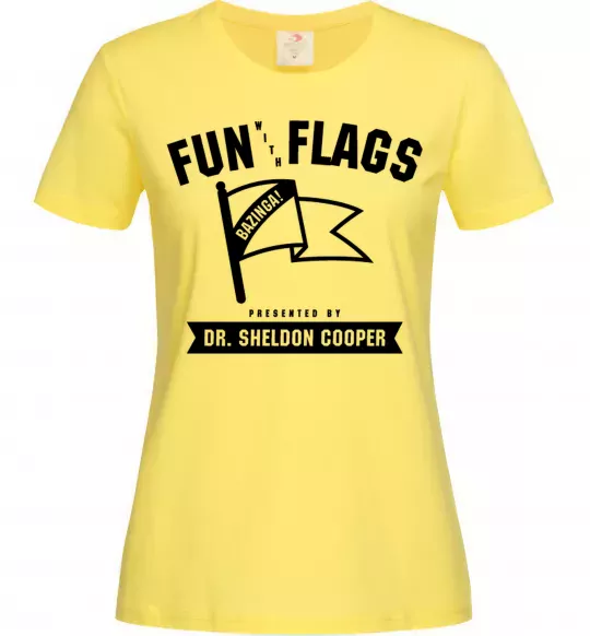 Женская футболка Fun with flags Лимонный фото