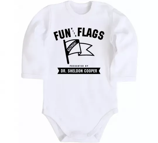 Детский боди Fun with flags Белый фото