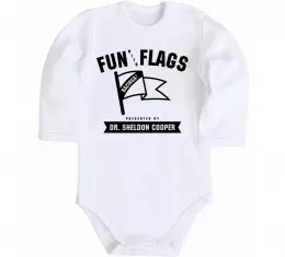 Детский боди Fun with flags Белый фото