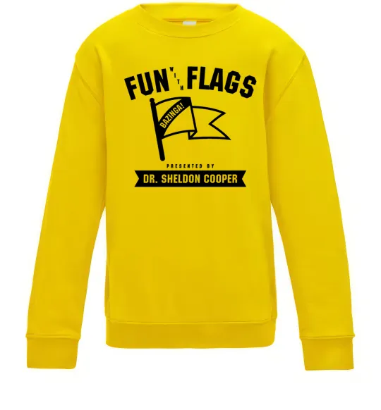 Дитячий світшот Fun with flags Сонячно жовтий фото