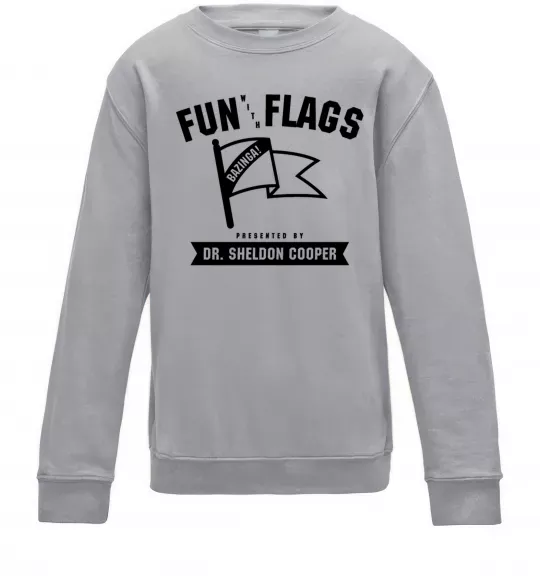 Дитячий світшот Fun with flags Сірий меланж фото