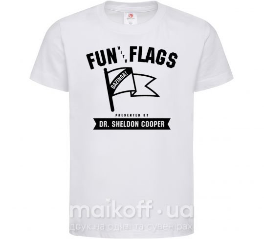 Дитяча футболка Fun with flags Білий фото