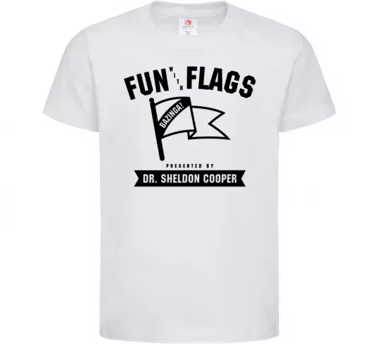 Детская футболка Fun with flags Белый фото