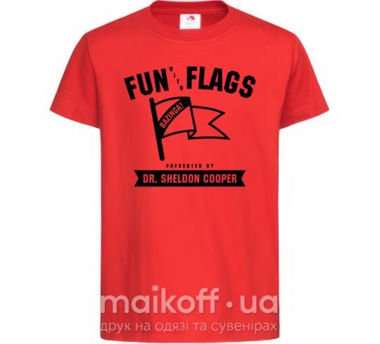 Детская футболка Fun with flags Красный фото