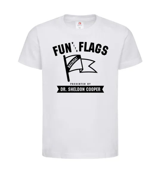 Детская футболка Fun with flags Белый фото