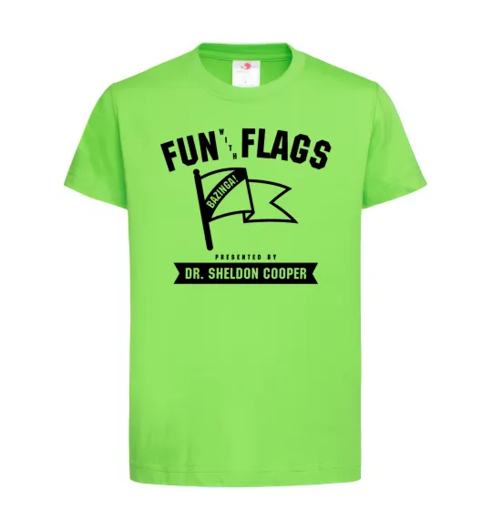 Детская футболка Fun with flags Лаймовый фото