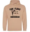 Мужская толстовка (худи) Fun with flags Песочный фото