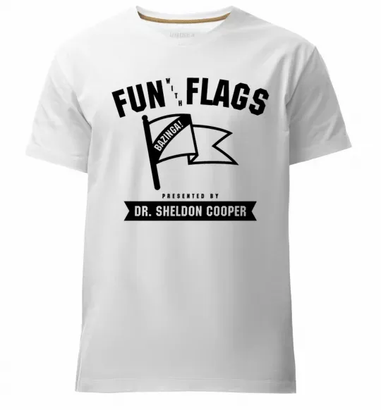 Мужская премиум футболка Fun with flags Белый фото